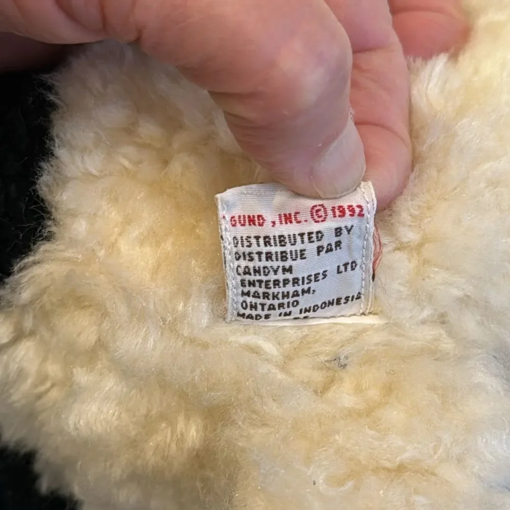 Vintage 1992 GUND Woolie Lamb w/ Ringing Bell Plush Sheep Toy Stuffed Animal 12” - Picture 11 of 11